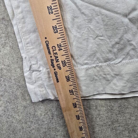 Drawstring Elastic Waist Wide Leg Linen Pants Womens Size 28S White Lightweight - Picture 8 of 8